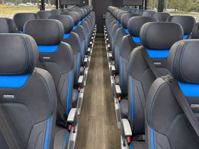 dana point charter bus interior